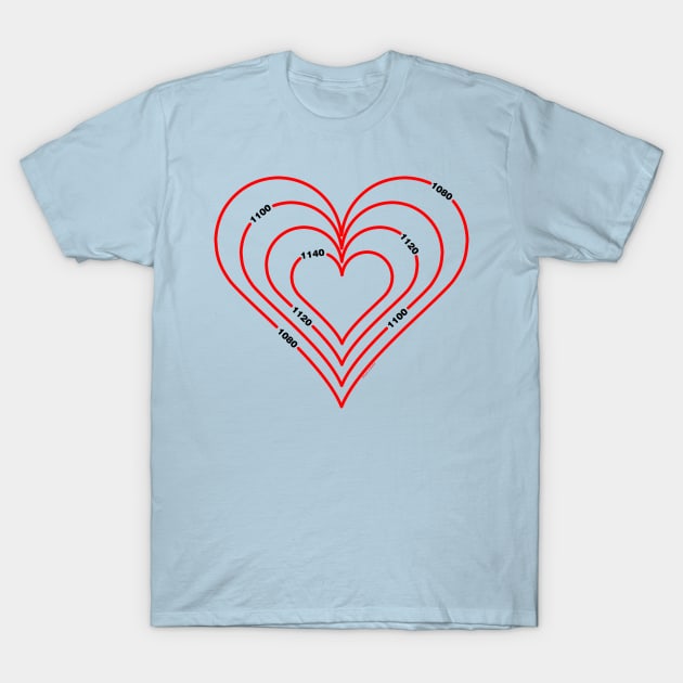 Civil Engineering Red Heart T-Shirt by Barthol Graphics